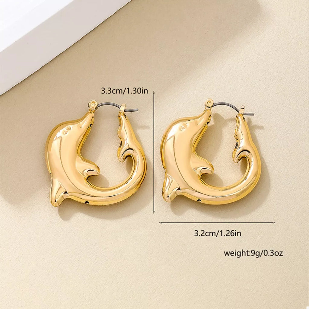 Hoop Earrings 18K Gold-Plated Dolphin Gold Silver Jewelry a4a01f77-1c34-4e89-b958-2e938ff8916a-Max-Origin Trendsi