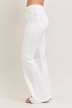 Judy Blue White Flare Jeans High-Waisted Tummy Control Denim Pants a4b3cf44-fae0-4c94-b462-1d093ffd00e9-Max-Origin Trendsi