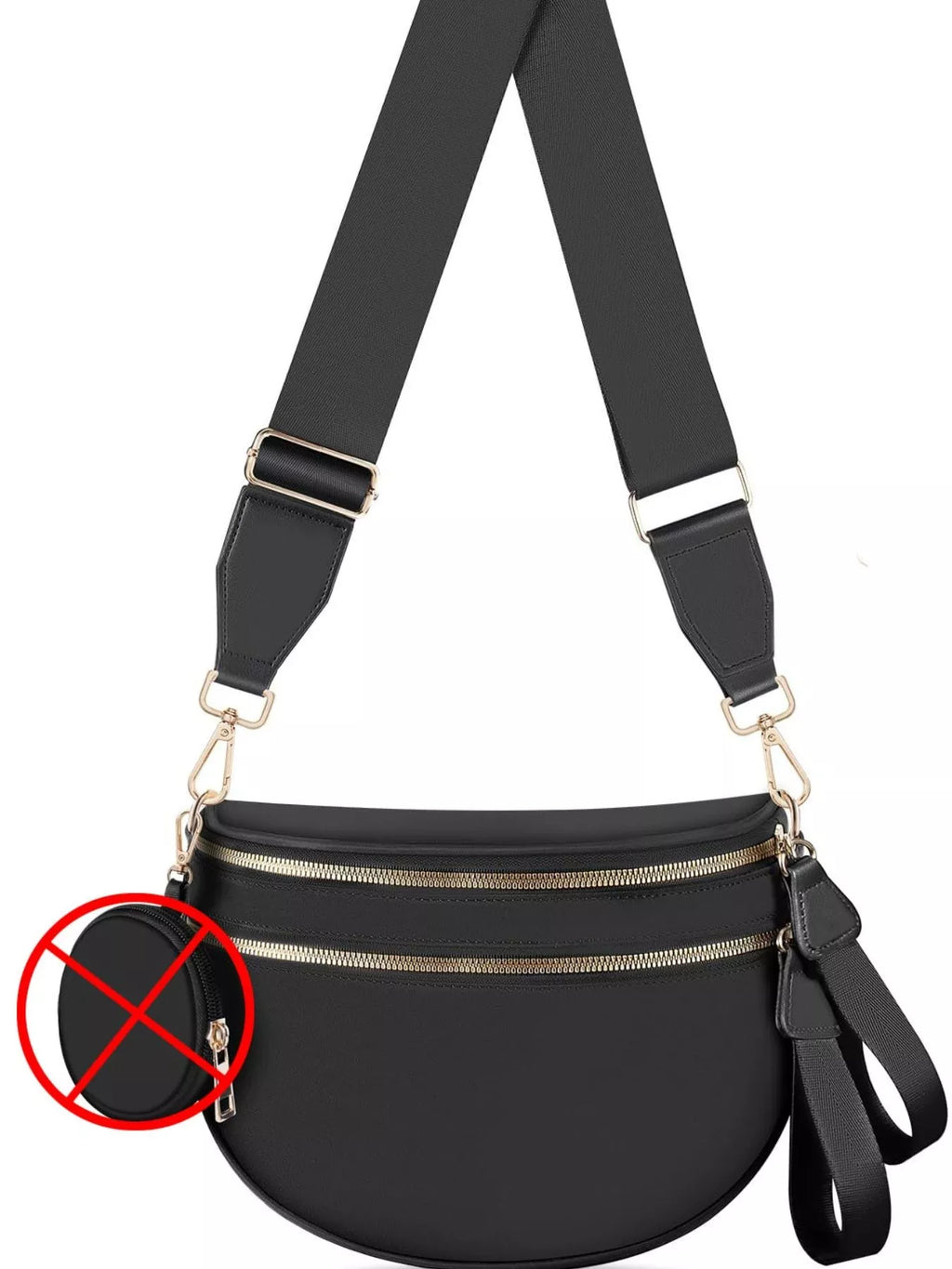 Women's Crossbody Bag Multi-Pocket Adjustable Strap Mini Purse Black One Size a4c407d0-90ad-4883-8a58-3d80f6adaa4b-Max-Origin Trendsi