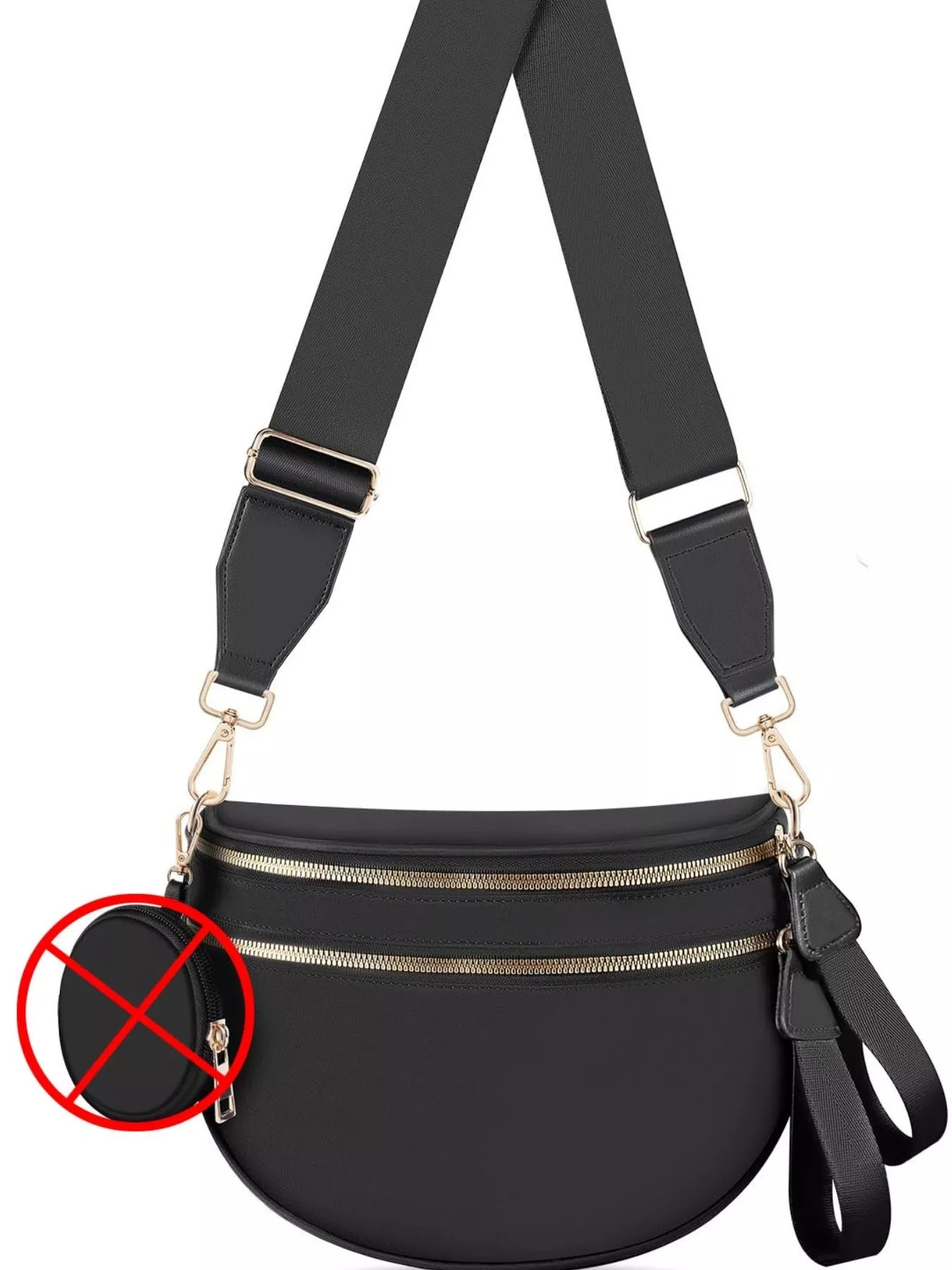 Women's Crossbody Bag Multi-Pocket Adjustable Strap Mini Purse Black One Size a4c407d0-90ad-4883-8a58-3d80f6adaa4b-Max-Origin Trendsi
