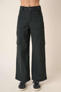 Mittoshop Cargo Pants Cotton Blend Wide Leg High Waist with Pockets Black a4cc72c2-a0f5-43f4-85ba-feee6bc1aec7-Max Trendsi