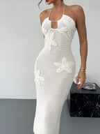 Midi Knit Dress White Crochet Backless Flower Embroidered Halter Cout Out Tied a4e7a652-8f41-4cd9-afa1-65bcf8a5554a-Max-Origin Trendsi