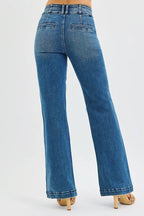 RISEN Women's Bootcut Jeans Tummy Control High Rise with Double Button Waist a4fdb3b374484ff4a2d95c24531b1132-Max-Origin Trendsi