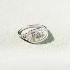 Zircon Ring Flower Epoxy Gum Oil Inlaid 925 sterling silver Jewelry Silver a50bcdf8-07a2-4f6c-9802-df276ec8168d-Max Trendsi