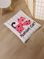 Striped Cat Pet Mat and Bed - Lightweight Polyester Pet Cushion