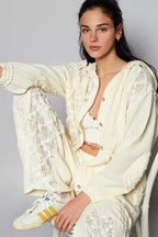 POL Womens Hooded Jacket Floarl Lace Exposed Seam Buttoned Outwear a54b85bd-8fef-47d1-abcf-1b069a5ea279-Max-Origin Trendsi
