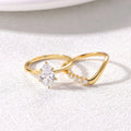 18K Gold-Plated Ring 2pcs Set 1.5 Carat Moissanite Teardrop Zircon Jewelry Gold a5805933-ecf5-4f6e-89d1-e0b536f2724a-Max-Origin Trendsi