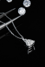Murray Silver Necklace 1 Carat Moissanite Triangle Stone Pendant 925 Sterling a58f94e8d49b432bb35444d075439133-Max Trendsi
