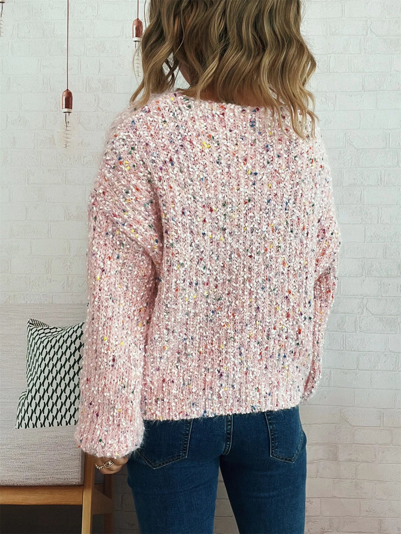 Women's Sweater Colorful Knit Oversized Long Sleeve Pullover a5acfb4c404141bf815765f9724809a8-Max-Origin Trendsi