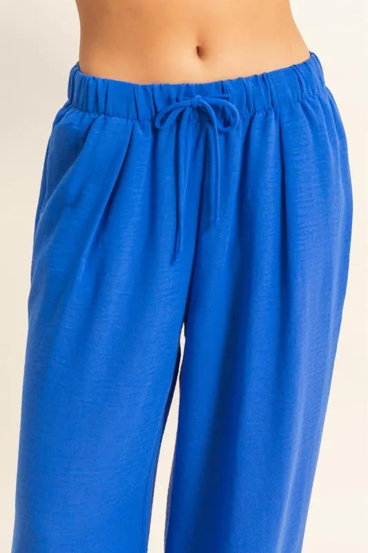 HYFVE Pants Wide Leg Blue Elasticized Waist a5e5b003100f49348fea3f5cc4f17634-Max-Origin Trendsi