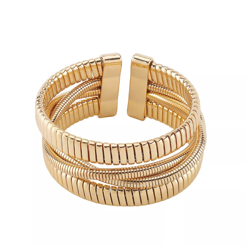 Womens Bracelet Multi-Layered Open 18K Gold-Plated Jewelry Gold onesize a6957bd9-a5c2-4239-b1a7-666e711e0e6e-Max-Origin Trendsi