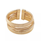 Womens Bracelet Multi-Layered Open 18K Gold-Plated Jewelry Gold onesize a6957bd9-a5c2-4239-b1a7-666e711e0e6e-Max-Origin Trendsi