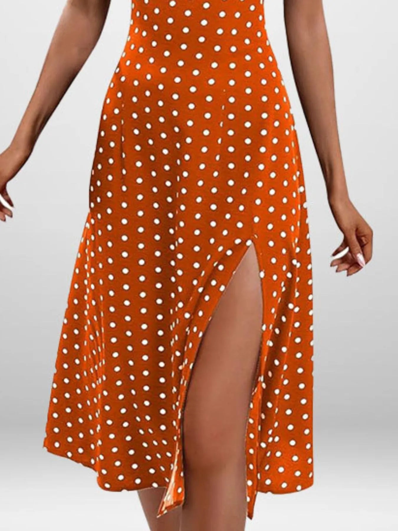 Cami Midi Dress Floral Polka Dot Printed Side Slit Tied Strappy Dresses a6ae516a-1cf9-479d-8732-c7f3bc0511f4-Max-Origin Trendsi