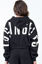 American Bazi Black Cropped Hoodie Women's Letter Graphic Long Sleeve Top Black a6c42d1f-c590-4bb4-bdd6-1c7cb01aeaf2-Min Trendsi
