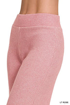 Zenana Sweater Set Light Rose Knit Boxy Top Short Sleeve & Long Pants 2 Pcs a781a75a0c374a9bb50fa60c5b4616be-Max-Origin Trendsi