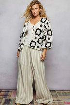 POL Crochet Cardigan Black Multi Open Front with Geometric Floral Patterns a7e9e7a7-9f40-4e51-8b98-84f6b75ecbc7-Max-Origin Trendsi