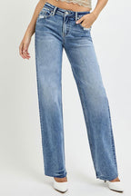 RISEN Women's Jeans High Rise Straight Leg with Pockets Medium a7f58d93-849d-4605-b4e0-7c7d4bb3126a-Max Trendsi