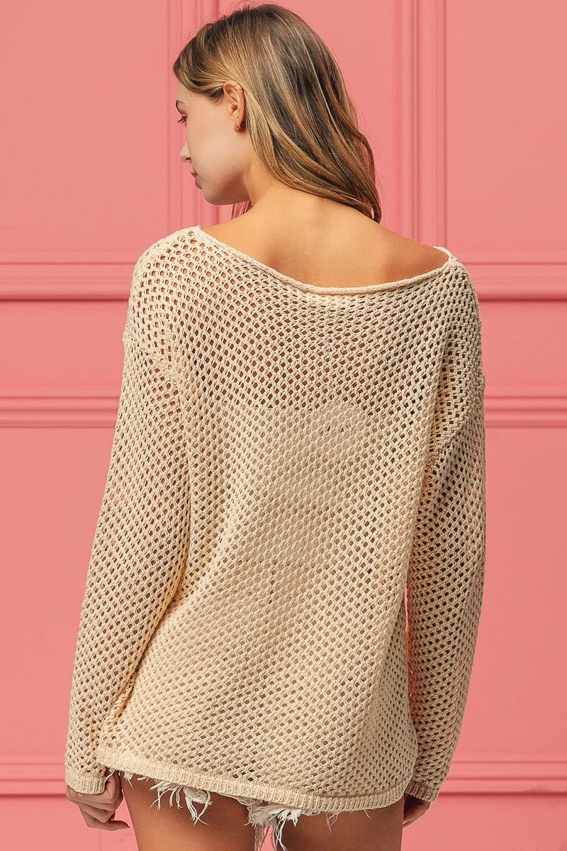 BiBi Knit Top Sequin American Flag Sunglasses Long Sleeve a8058f73e0254b91bc97480234342411-Max-Origin Trendsi