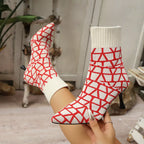 Women's Stiletto Boots Mesh Geometric Point Toe High Heels Shoes a828dec6cd8a4339a44451a7f689f3b9-Max-Origin Trendsi