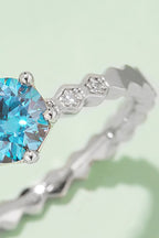 Murray Silver Ring 1 Carat Moissanite Stone 6-Prong 925 Sterling Platinum a873ed7d1e3745a5993077c44f6d3dd1-Max Trendsi
