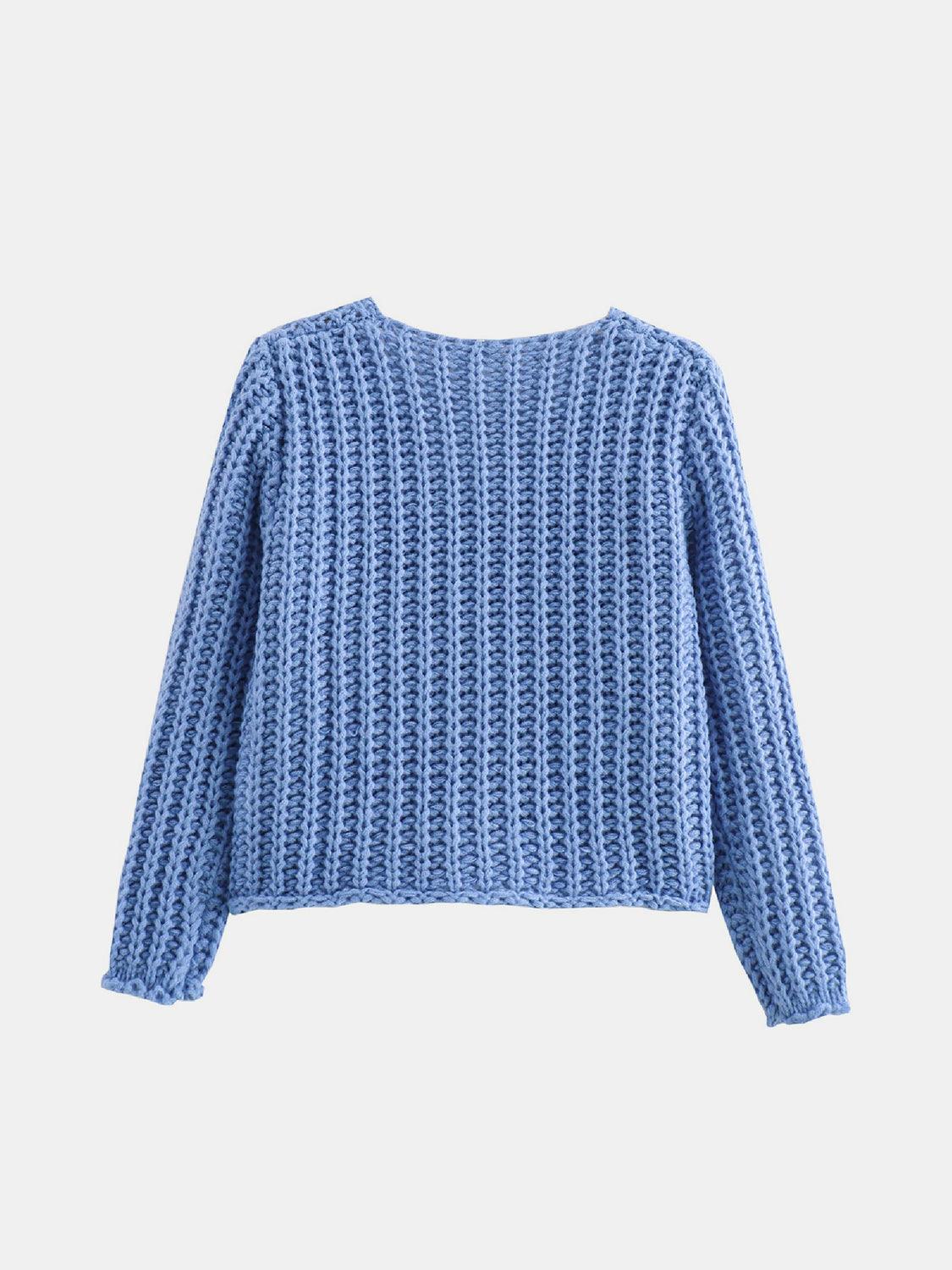 Buttoned Cardigan Women Front Pockets Single Breasted a8a4f88e-0763-41fd-ab10-c540f3ddf98f-Max Trendsi