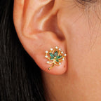 18K Gold-Plated Stud Earrings Flower Green Moissanite Stone 925 Sterling Silver a8cf1fd9-d574-446e-96a9-b83a79311736-Max-Origin Trendsi