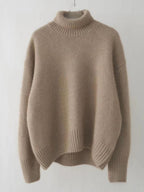 Turtleneck Women Sweater Soft Knit Dropped Shoulder Long Sleeve Loose Pullover a8e7ce22-6ca3-4ad3-8fd5-5d73f9760e69-Max Trendsi