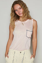 POL Tank Top Blush Pink with Floral Contrast Stitching Patch Pocket Blush Pink a8f1309b-5149-4af1-91dd-0a6b58ed7349-Max-Origin Trendsi