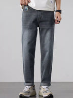 Men's Jeans Straight Leg Blue Gary Wash Denim Pants Blue Gray a8fabfb8-0b1f-488b-9091-5c7302787888-Max-Origin Trendsi