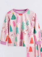 Children's Pajama Set Christmas Tree Print Colorful Top and Pants a900a9da-4e4f-4726-ae32-a7bfb0f351cb-Max-Origin Trendsi