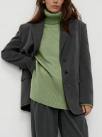Women Sweater Side Slit Turtleneck Drop Shoulder Long Sleeve Soft Pullover a901c6ba-e203-4a00-a481-5908ed9c1454-Max Trendsi