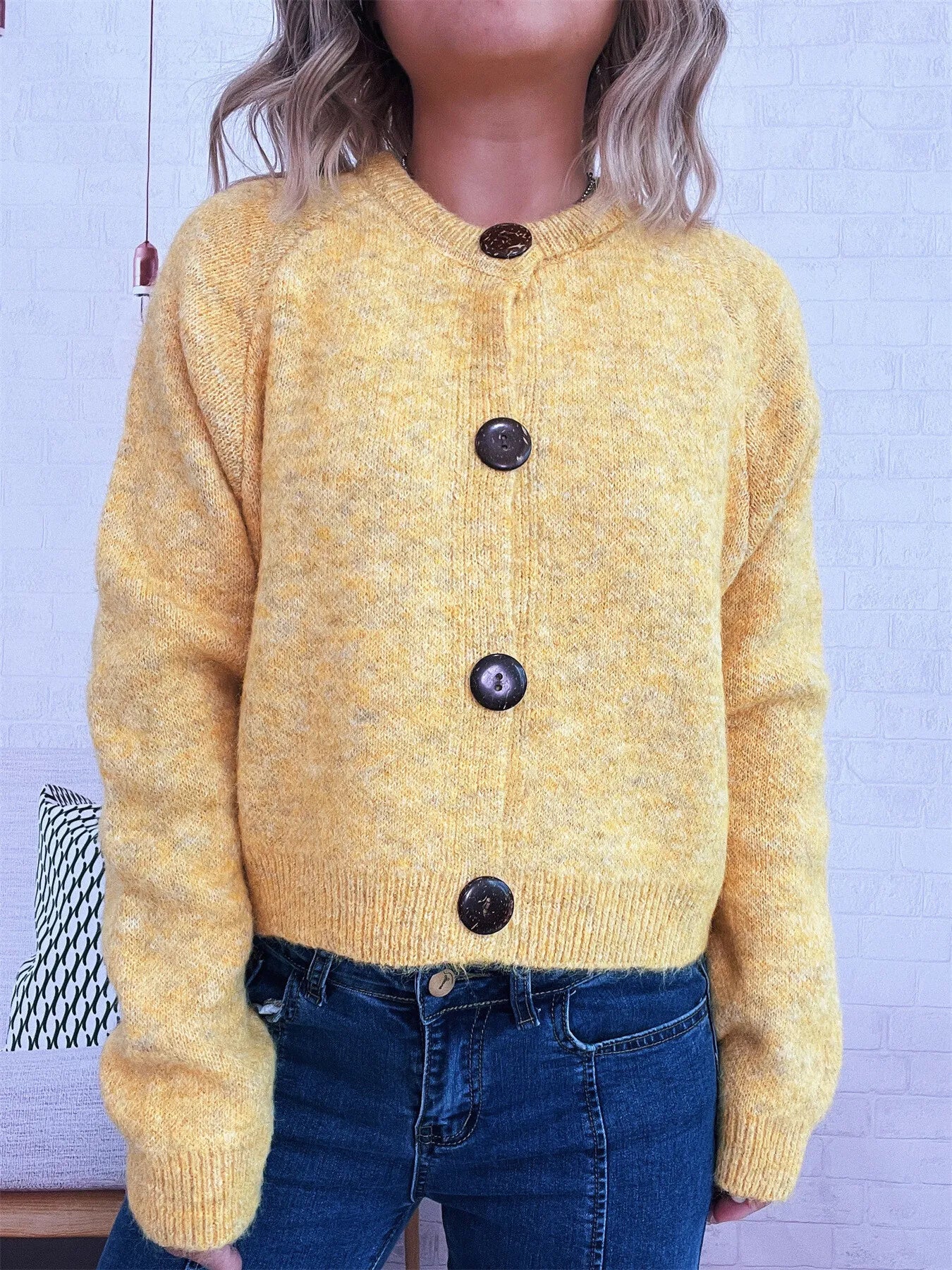 Women's Cardigan Button-Up Raglan Sleeve Casual Knit Top a955d085967b48cd9fd408c27a037eda-Max-Origin Trendsi