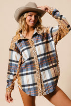 BiBi Women Jacket Sequin Plaid Curved Hem Button Up Shacket US Stock a988b34d-bf95-4b2f-a2a1-8d721d6332ba-Max Trendsi