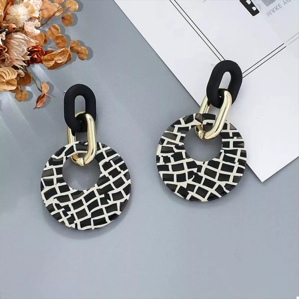 Leopard Dangle Earrings Printed Circle 18K Gold-Plated Women's Jewelry a98ead9b-a8cd-4e2e-b58a-e16e01190d71-Max-Origin Trendsi