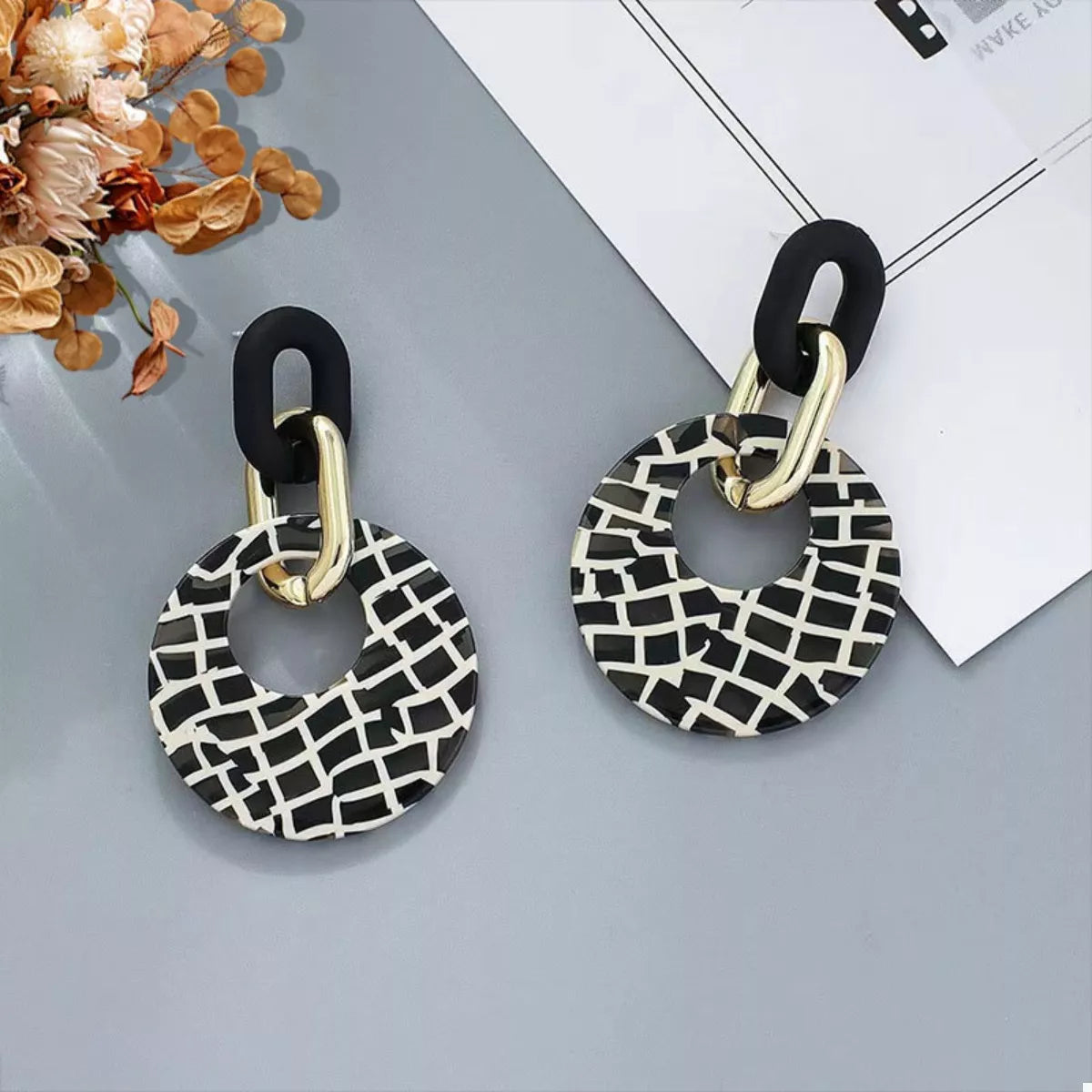 Leopard Dangle Earrings Printed Circle 18K Gold-Plated Women's Jewelry a98ead9b-a8cd-4e2e-b58a-e16e01190d71-Max-Origin Trendsi