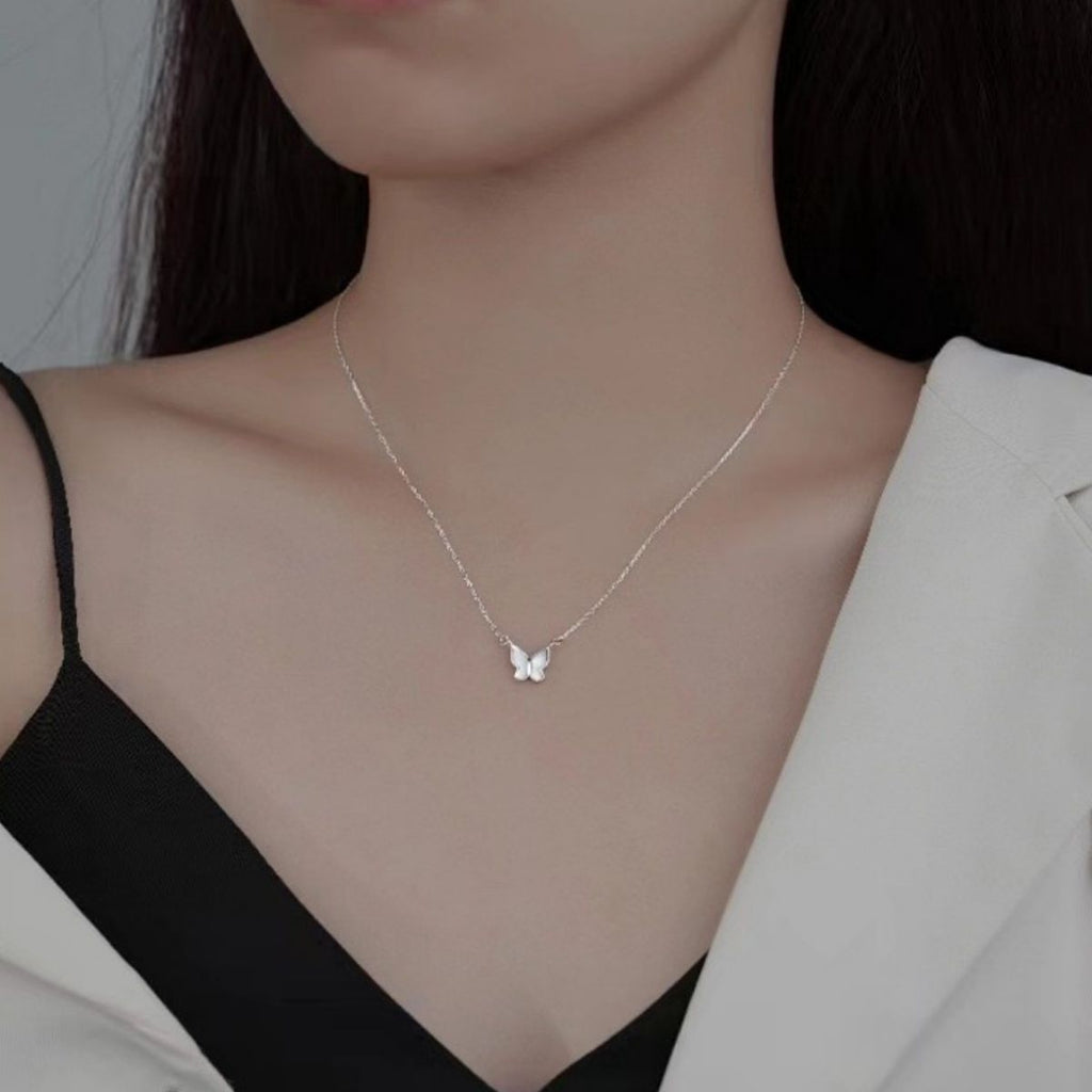925 Sterling Silver Butterfly Pendant Necklace