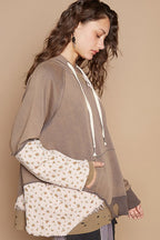 POL Hoodie Floral Patchwork Hooded Distressed Oversized Pocketed Long Sleeve a9d4d8c2-489d-4cb1-8751-391827f316d1-Max Trendsi
