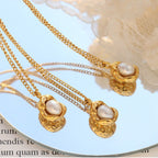Pendant Necklace 18K Gold-Plated Pearl Gold Titanium steel Chain Jewelry a9f1333f-5b05-4b66-8a26-72a20abe7be2-Max Trendsi