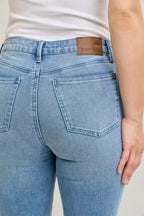 Judy Blue Bootcut Jeans Mid Rise with Contrast Wash & Front Patch Pockets aa37f4e5c29541d8a5688fe0f2611836-Max-Origin Trendsi