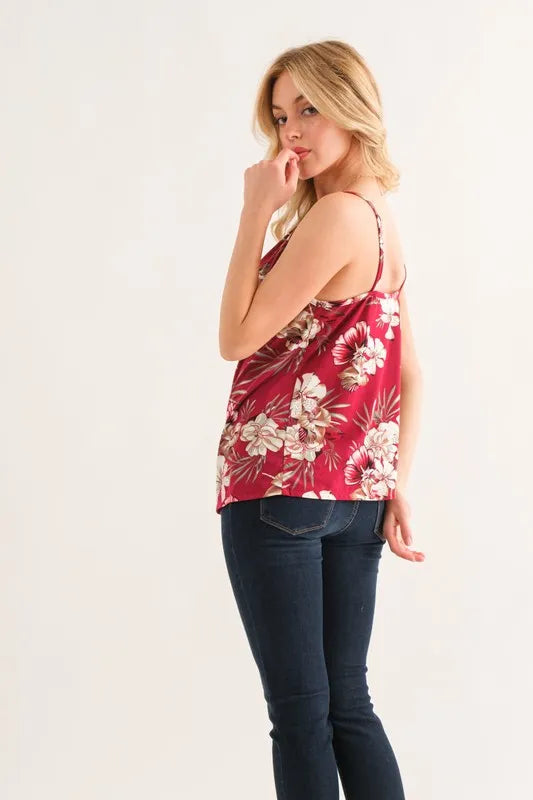 And The Why Tank Top Burgundy Floral Printed Casual Blouse aa54c545a3e743e2a6c25149366fa773-Max-Origin Trendsi