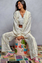 POL Womens Hooded Lace Jacket Floral Cream Balloon Sleeve with Stitch Detail aa572782-e5b5-4fde-b455-2f39e05eb557-Max-Origin Trendsi