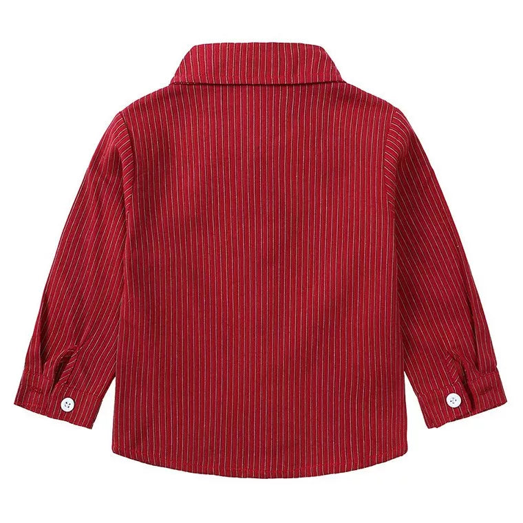 Boy's Children's Striped Shirt and Overall Set 2 Pcs aa7612a5-c58d-4f09-bb93-25046098a36f-Max-Origin Trendsi