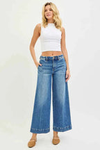 RISEN Ankle Wide Jeans Slouchy Dark Wash Women Denim Pants aad4df2a3704443a9d3aa1709b524aed-Max-Origin Trendsi