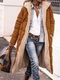 Padded Women Long Coat Plus Size Zip Up Sherpa Fur Lined Hooded Quilted Caramel aaf28ab4-e053-4ef6-90b8-d0d09efa66e2-Max Trendsi