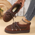 Women's Ankle Boots Lace Up Round Toe Platform Fluff Shoes ab114a39142248c7b630f844f67937d3-Max-Origin Trendsi