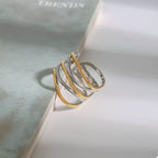 Open Ring 18K Gold-Plated Two-Tone Stainless Steel Women's Jewelry ab956f83-fcea-4413-8015-440436fe7021-Max-Origin Trendsi