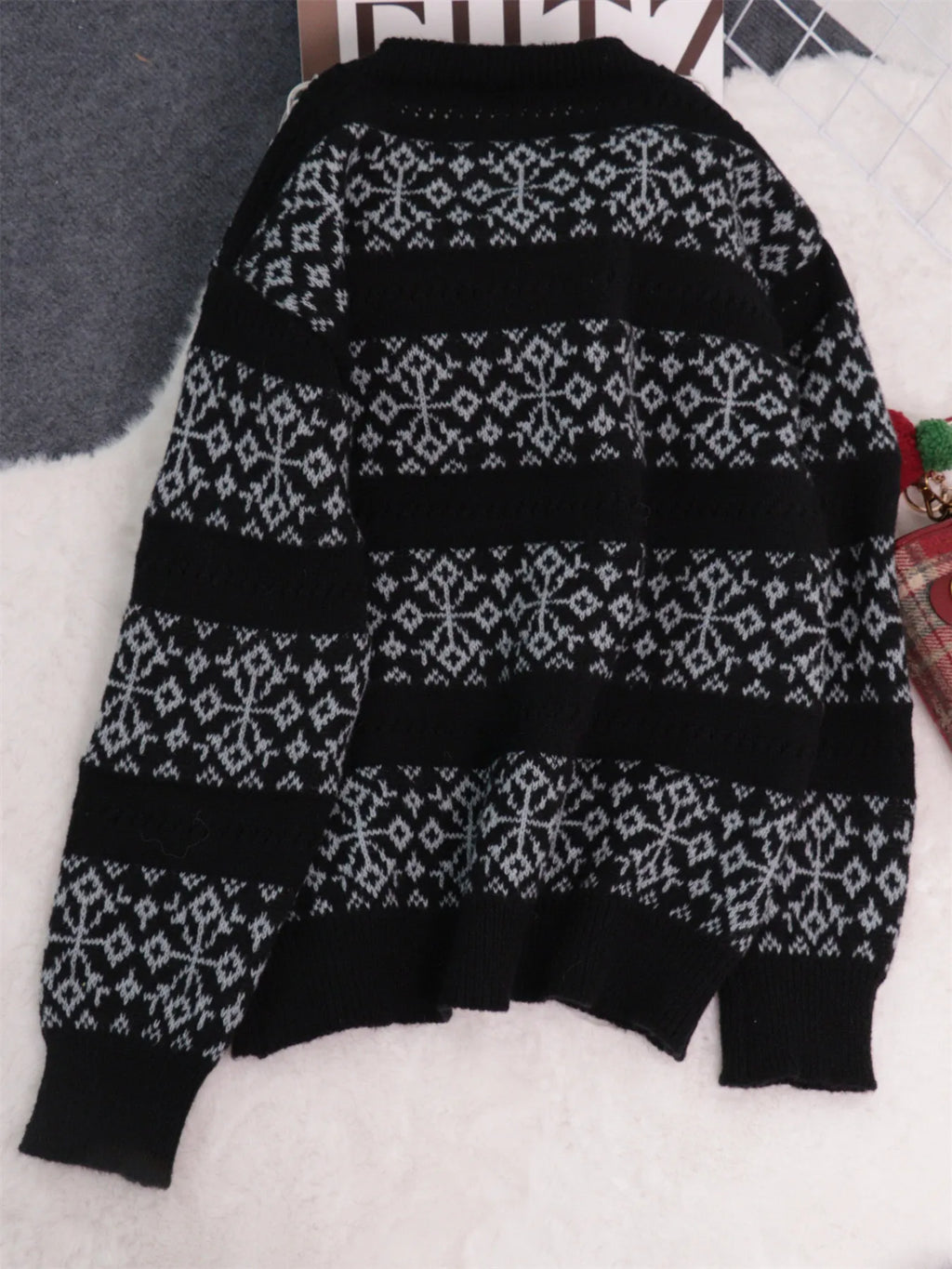 Women's Sweater Contrast Ribbed Hem Long Sleeve Pullover abba7541d21b4d718e0a4ee0024abbf0-Max-Origin Trendsi