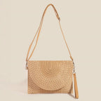 Fame Accessories Women's Straw Tan Tight Woven Envelope Clutch Bag TA One Size ac1de21b11754fee8cd6cd44ff32713f-Max-Origin Trendsi