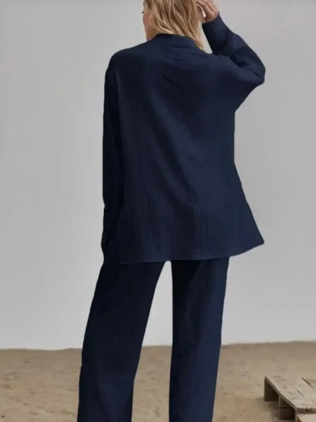 Women's Outfit Set Long Sleeve Shirt and Pants Set Pocketed Lightweight Two-piec ac2473f415b44e19855158f7463c2636-Max-Origin Trendsi