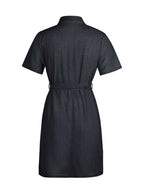 Denim Mini Dress Zip Front Short Sleeve Collared Belted with Pockets ac303488-af4e-44fc-91a4-d1e92cb89edf-Max-Origin Trendsi